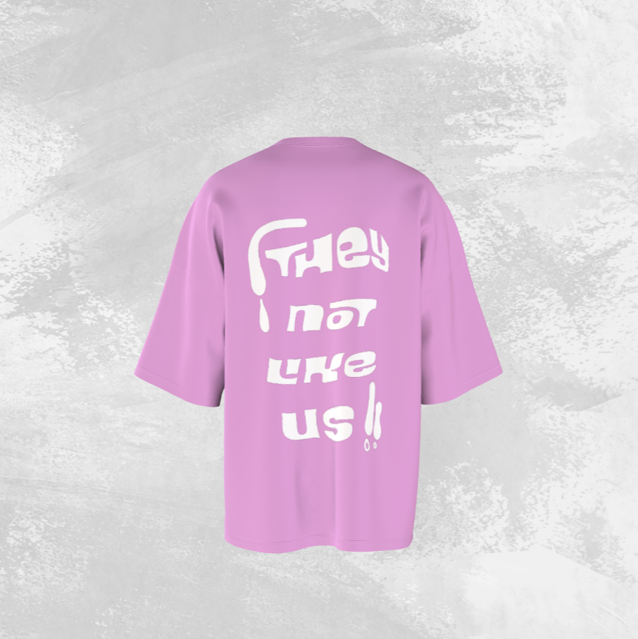 "They not like Us" - Puff Printed Oversized Tee