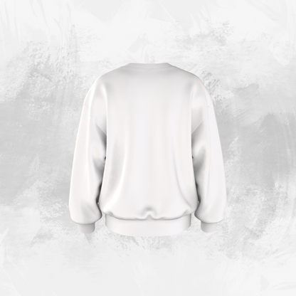 Solid White Oversized Sweatshirts