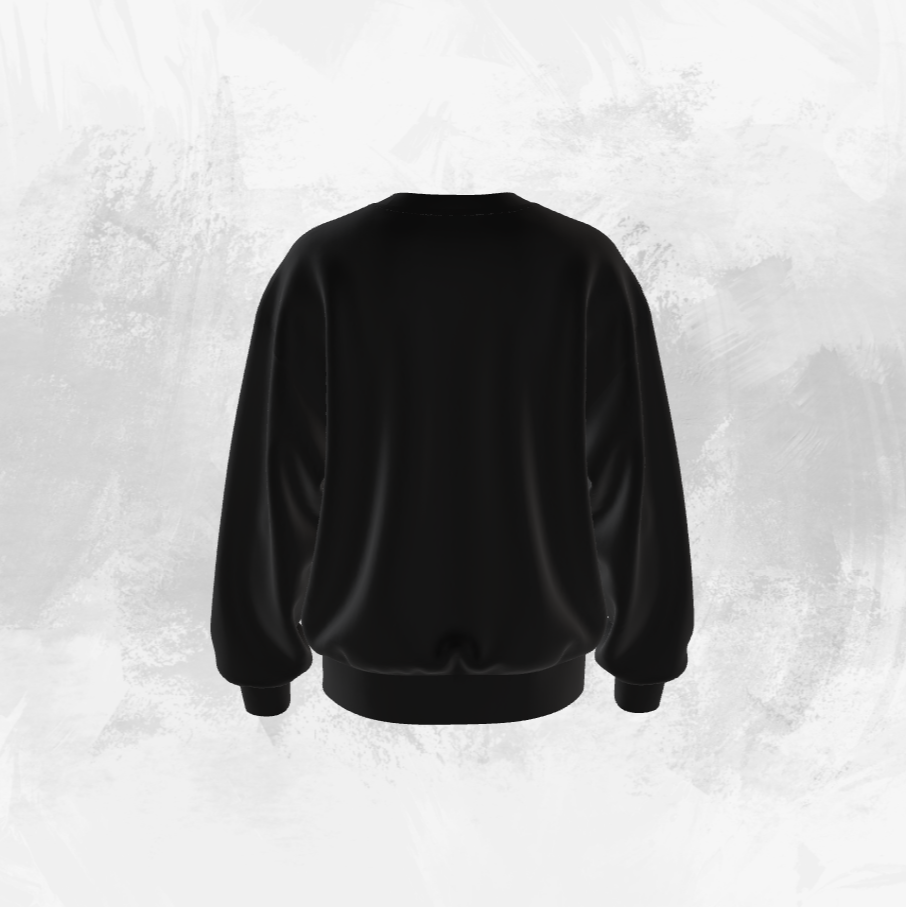 Solid Black Oversized Sweatshirts