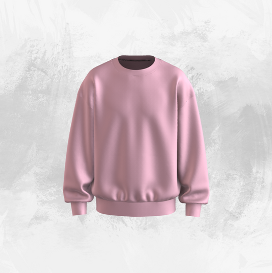 Solid Light Pink Oversized Sweatshirts