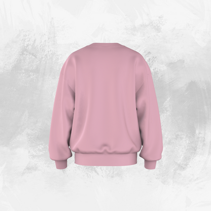 Solid Light Pink Oversized Sweatshirts