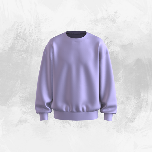 Solid Lavender Oversized Sweatshirts