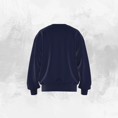 Solid Navy Blue Oversized Sweatshirts