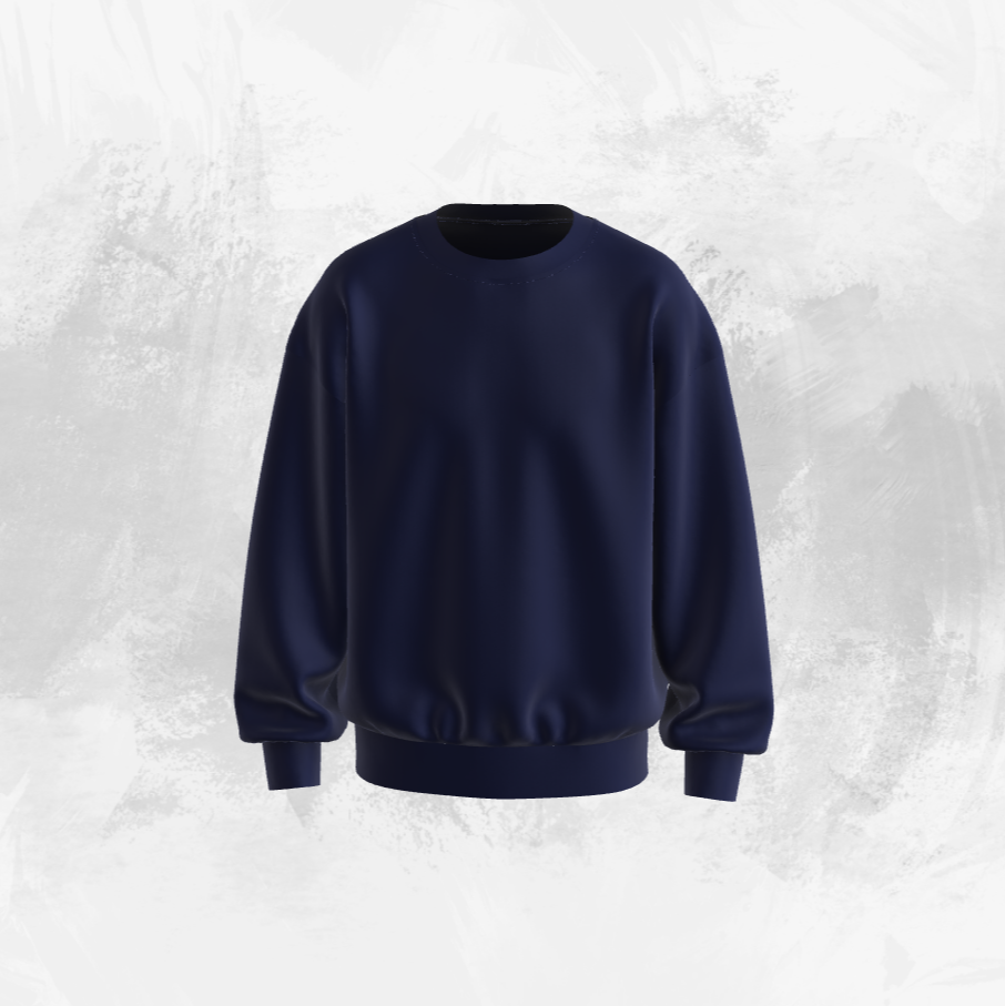 Solid Navy Blue Oversized Sweatshirts