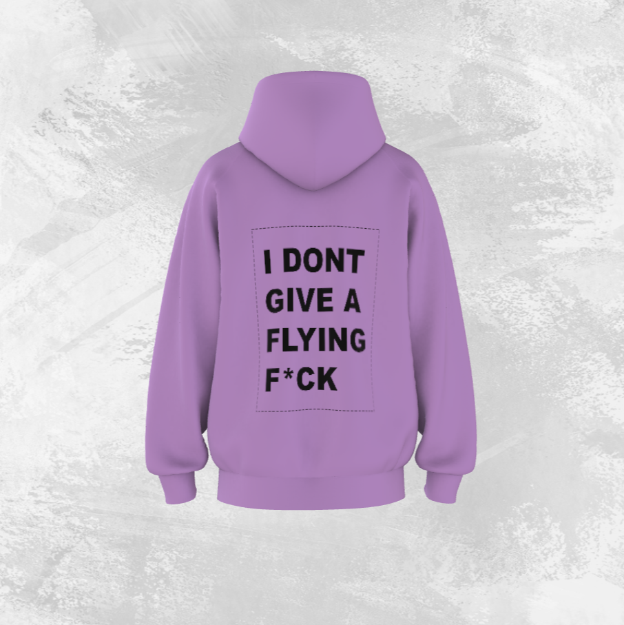 "I don't give A" Puff Printed Hoodie