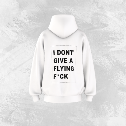 "I don't give A" Puff Printed Hoodie